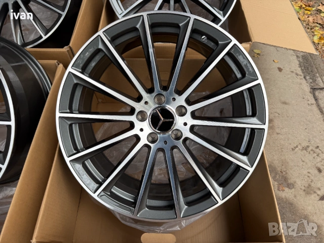 4 бр. чисто нови алуминиеви джанти спорт пакет Mercedes 20'' 5x112 , централен отвор 66.5, снимка 2 - Гуми и джанти - 53039945