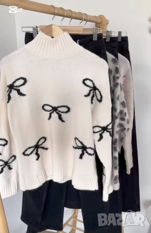 пуловер с панделки 