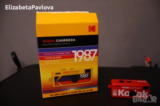 Камера Kodak Charmera - ЧЕРВЕН цвят, снимка 2 - Фотоапарати - 53229441