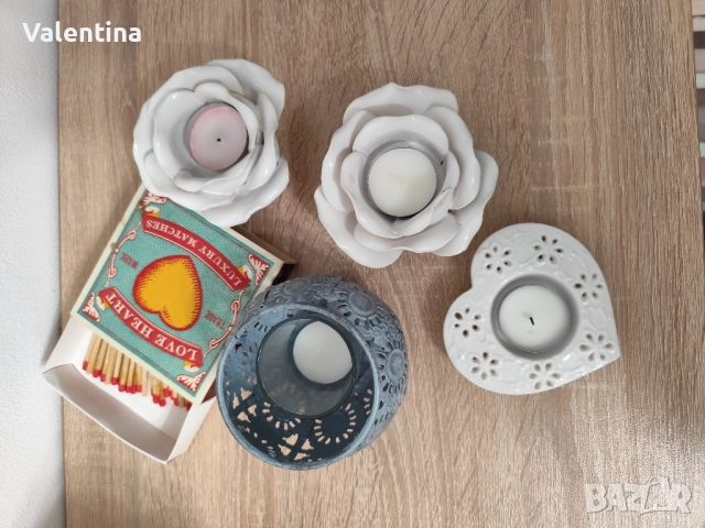 Свещници 4 броя , снимка 3 - Декорация за дома - 51704690