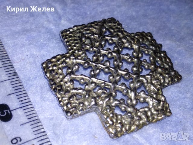 АЖУРЕН СРЕБЪРЕН ВИНТИДЖ - АРТ КРЪСТ МАРКОВО СРЕБРО 925 МАЙСТОРСКА ДИЗАЙНЕРСКА ИЗРАБОТКА 27661, снимка 9 - Колиета, медальони, синджири - 40575192