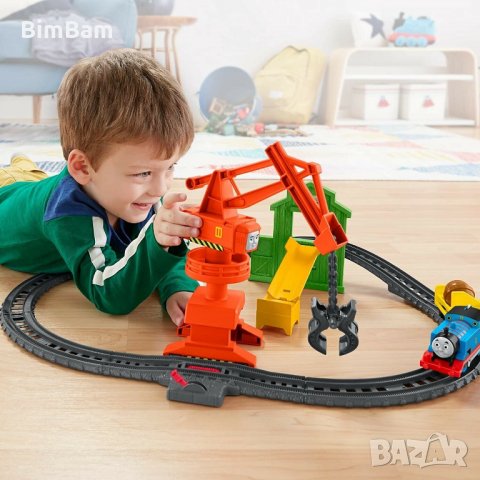 Промоция ! Fisher Price Thomas & Friends Cassia Crane and Cargo / Разтоварване на доковете, снимка 2 - Влакчета, самолети, хеликоптери - 31050870