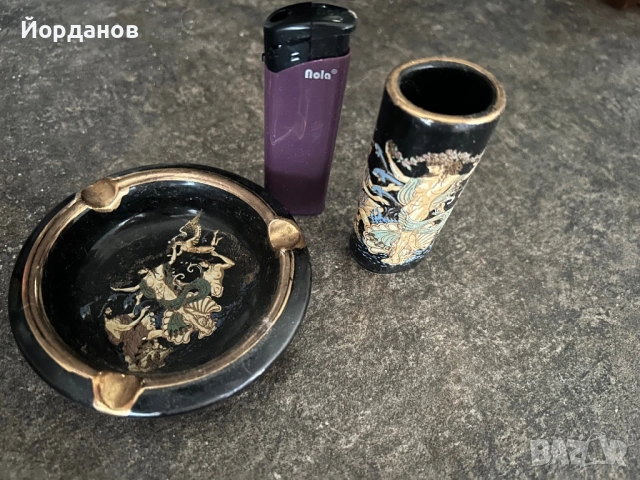 калъф за запалка и пепелник ръчна изработка