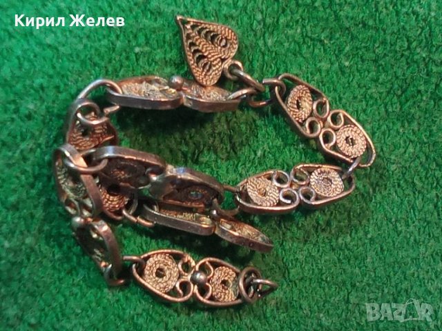 СТАРИННА СРЕБЪРНА ГРИВНА ФИЛИГРАННО СРЕБРО ВИСОКА ПРОБА РЪЧНА МАЙСТОРСКА РЕТРО ИЗРАБОТКА 41950, снимка 6 - Антикварни и старинни предмети - 44393999