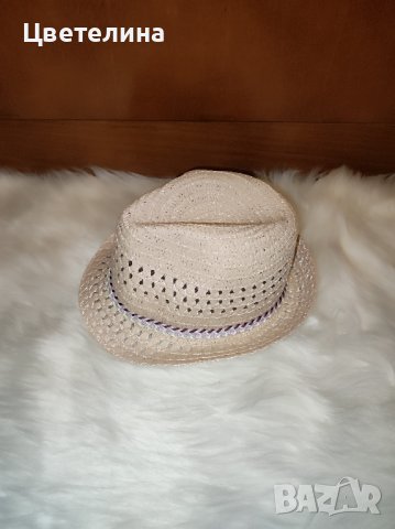 Дамска сламена шапка за плаж в розово 