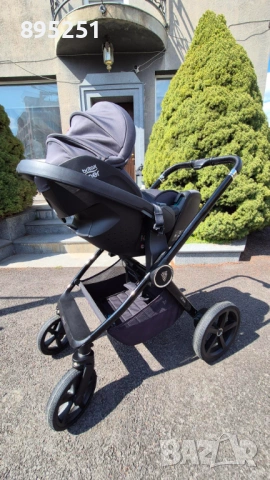 Количка Venicci Upline Slate Grey + Кошница Britax Römer Baby Safe Pro, снимка 4 - Детски колички - 53997656