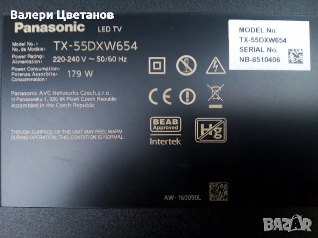 телевизор Panasonic TX-55DW654 на части, снимка 2 - Телевизори - 51405927