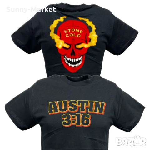 Тениска Stone Cold Steve Austin WWE , Мъжки и детски тениски на WWE