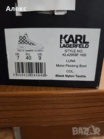 KARL LAGERFELD Luna Mono Flocking Boot – №40, снимка 8 - Дамски боти - 55963411