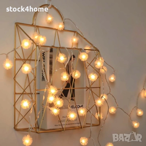 Коледни Лампички с форма на снижинки, Многоцветни, 5 метра, снимка 5 - Декорация за дома - 52672557