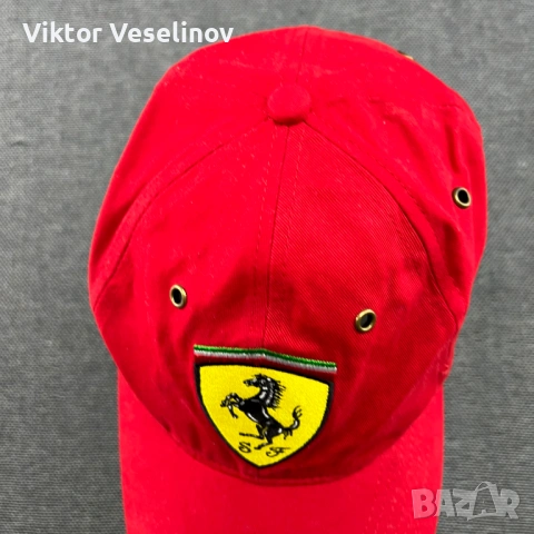 Vintage 90s Ferrari Cap Шапка с Козирка Ферари 90-те Ретро, снимка 3 - Шапки - 54291032