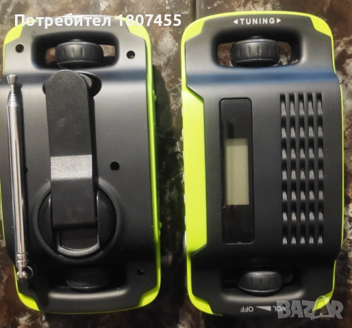 Преносимо автономно радио с фенер, слънчев панел и манивела за зареждане, снимка 2 - Радиокасетофони, транзистори - 52643322