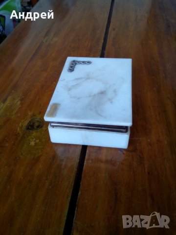 Стара мраморна кутия за бижута #2, снимка 2 - Други ценни предмети - 29243353