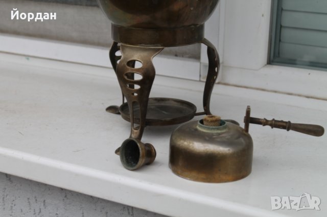 Самовар със спиртник , снимка 7 - Антикварни и старинни предмети - 35146541