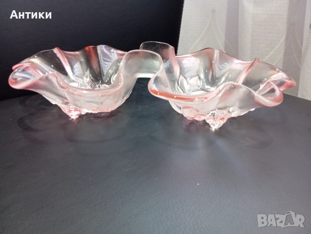 Кристална двойна купа , снимка 17 - Прибори за хранене, готвене и сервиране - 52627525