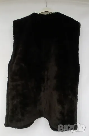 Черен елек от еко кожа. Макси., снимка 4 - Елеци - 49931796