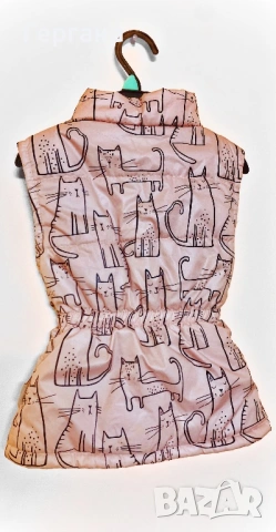 Детска грейка за момиче 3-4 г – розова с котета, като нова, снимка 3 - Детски якета и елеци - 54011356