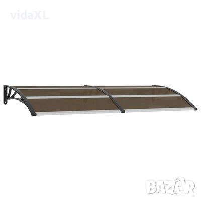 vidaXL Навес за врата, черен, 240x100 см, PC(SKU:45636