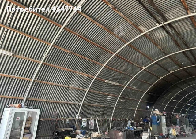 Дъговидно хале 300кв. ферми,ламарина,врати. , снимка 3 - Складове - 53126496