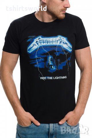 Нова мъжка тениска с дигитален печат на музикалната група METALLICA