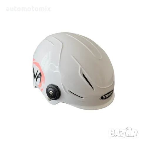 Каска мото  с визьор - бял гланц, снимка 2 - Аксесоари и консумативи - 49096059