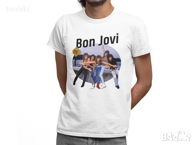 Рок тениски Bon Jovi Модели и размери, снимка 4 - Тениски - 55935947