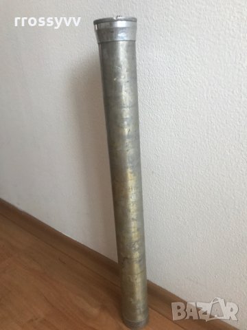Стар метален тубус, снимка 2 - Антикварни и старинни предмети - 29444022