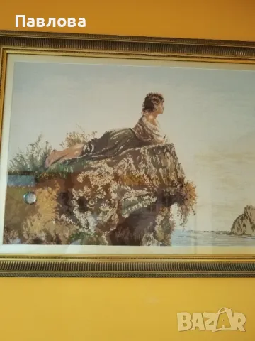 Гоблен,, Момичето на скалата, снимка 4 - Други стоки за дома - 49444693