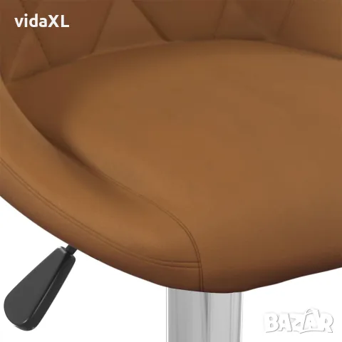 vidaXL Бар табуретки, 2 бр, кафяви, кадифе, снимка 8 - Столове - 56147140