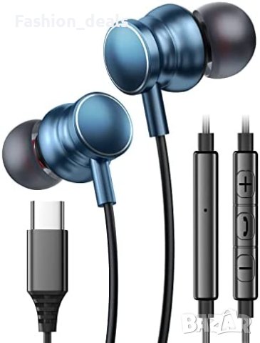 Нови Кабелни слушалки USB тип C с микрофон за телефон Samsung iPad, снимка 1 - Слушалки и портативни колонки - 40505630