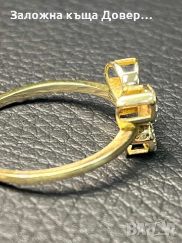 Златен пръстен уникален пеперуда ЧИСТО НОВ Gold prasten zlaten zlato, снимка 6 - Пръстени - 53100617