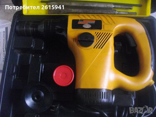 850W/3,7А-Mannesmann 12585-Немски Перфоратор/Къртач-5 бр.Шила-ОТЛИЧЕН-Комплект-Професионален, снимка 3 - Перфоратори - 40873255