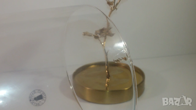Метална златиста роза в стъклен купол, снимка 14 - Декорация за дома - 53371919