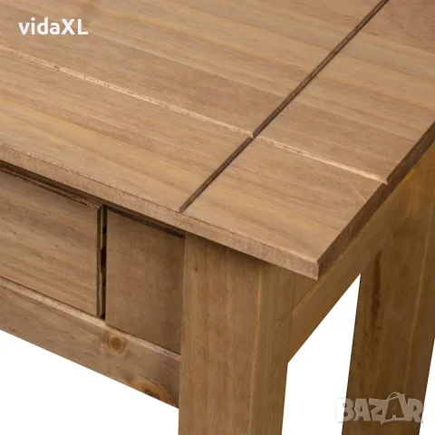 vidaXL Конзолна маса, 110x40x72 см, бор масив, стил Панама, снимка 6 - Маси - 56146528