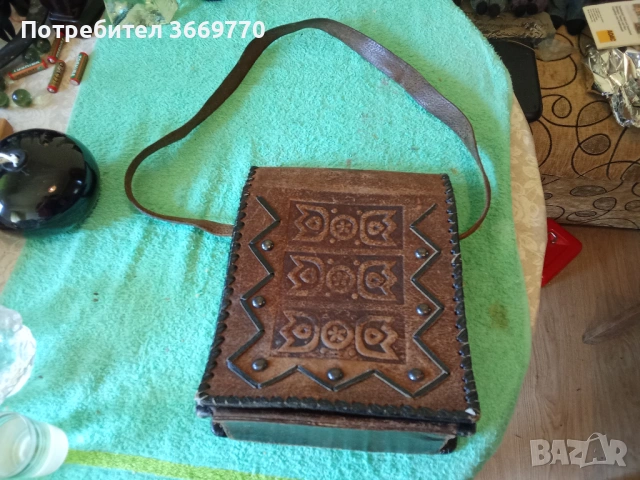 Винтидж кожена чанта