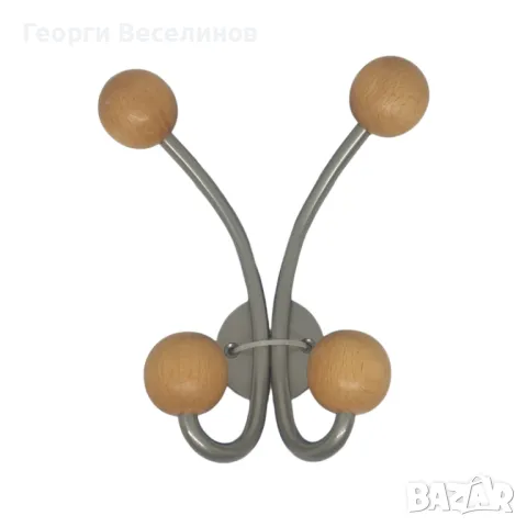 Закачалка, Linea Bertomani, с 4 куки от масив, снимка 3 - Закачалки - 48911395