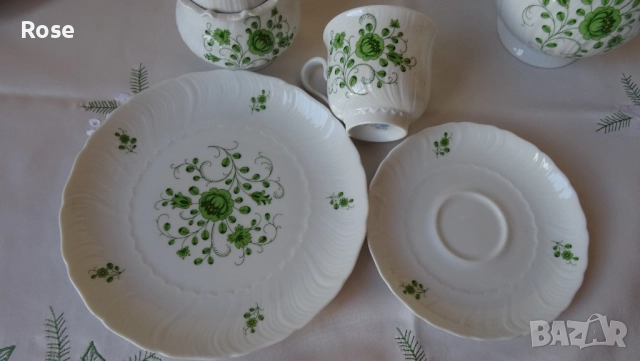Royal Tettau Grüne Blume Porzellan – изключително бял, фин, костен порцелан, снимка 5 - Сервизи - 51588903