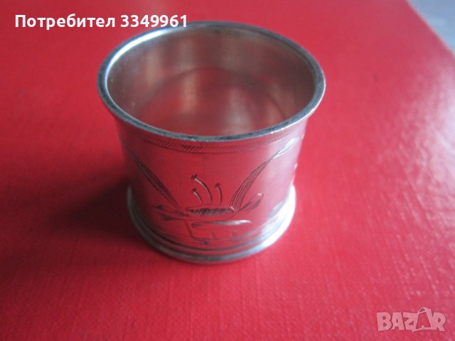 Сребърен салфетник пръстен за кърпа Царска Русия , снимка 5 - Други - 37596735