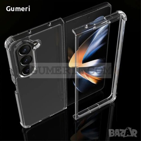 Samsung Galaxy Z Fold5 5G Предпазен Гръб - Прозрачен, снимка 5 - Калъфи, кейсове - 42209761