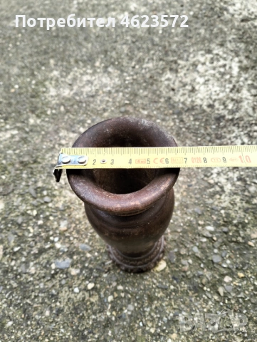 Ръчно изработена дървена ваза, снимка 5 - Антикварни и старинни предмети - 54109863