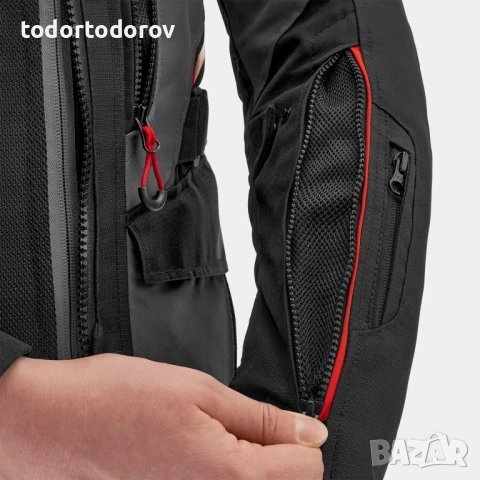 Мъжко текстилно мото яке SHIMA DUNE Red/Black,протектори,вентилация, снимка 4 - Аксесоари и консумативи - 51515352