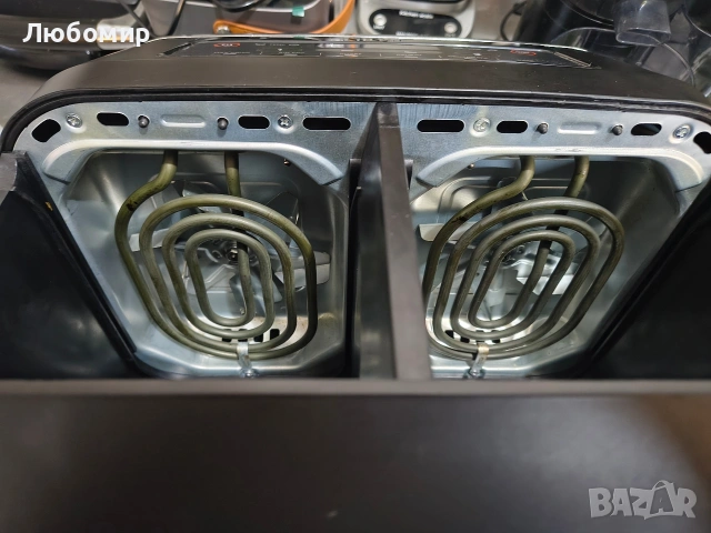 Ninja Foodi Двузонов дигитален фритюрник с горещ въздух, 2 чекмеджета, 7.6 л, 6 в 1, без олио , снимка 4 - Фритюрници - 53231320