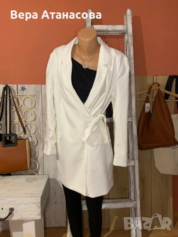 🤍 Стилно сако тип ,, Прегърни ме” или рокля💄, снимка 2 - Сака - 54059407