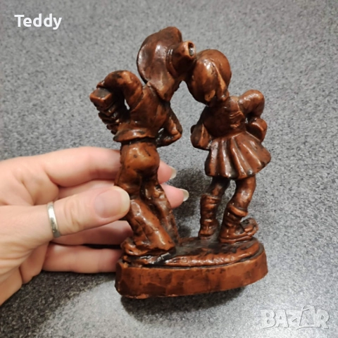 Винтидж восъчна фигурка "Музиканти", ръчно изработена, Германия, снимка 3 - Колекции - 52297927