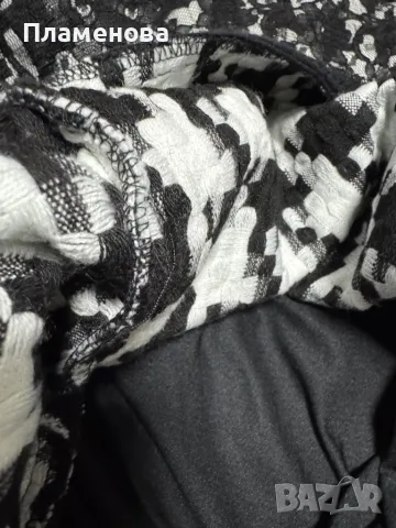 Черно Бяла рокля с дантела - one size , снимка 8 - Рокли - 48688308