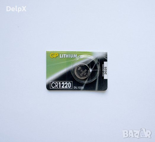 Литиева плоска батерия GP 3V CR1220 (5012LC), снимка 1 - Друга електроника - 42632726