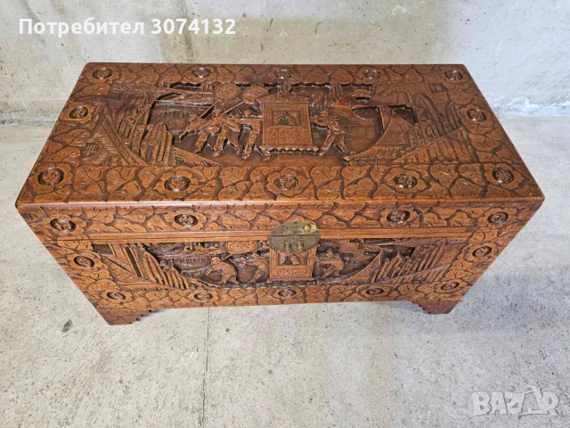 Оргинална Китайска ракла с дърворезба, снимка 3 - Ракли - 51395856