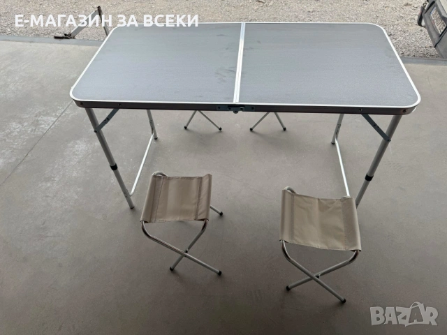 Комплект сгъваема къмпинг маса с 4 стола, снимка 5 - Къмпинг мебели - 53947962