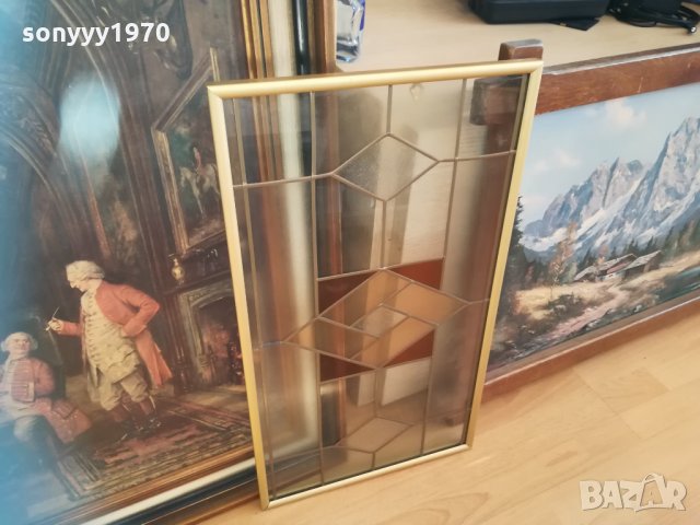 красив витраж в метална рамка 1901210948, снимка 2 - Колекции - 31475001