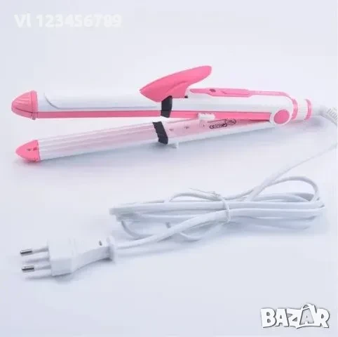 Комбинирана преса за коса KEMEI 3в1 КМ-1213, снимка 3 - Преси за коса - 50752412